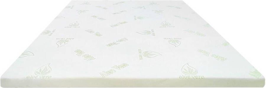 Naturea Dekmatras Luxe met vormgeheugen ALOE VERA van 140 x 190 cm L 190 cm x H 5 cm x D 140 cm