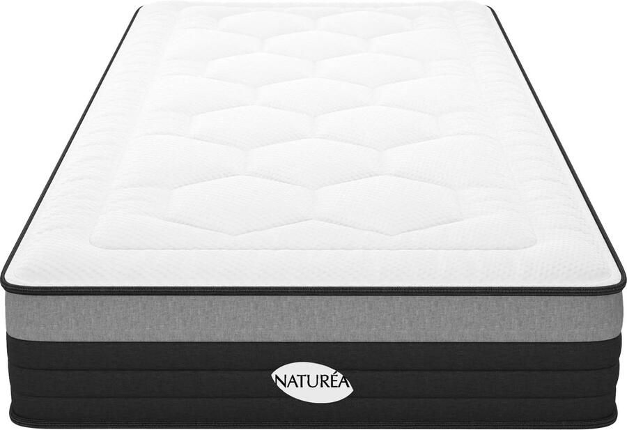 Naturea Vente-unique Matras met pocketveren en vormgeheugen AMARANTE van 90x200cm L 200 cm x H 25 cm x D 90 cm