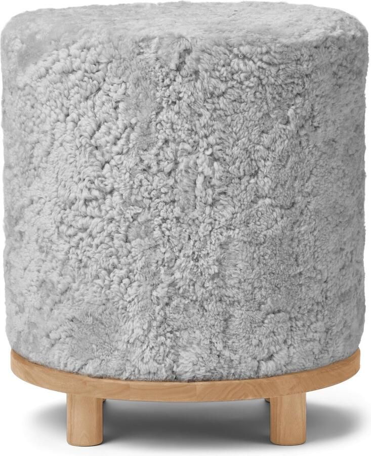 Natures collection Poef Sheepskin House Simon Poef Kortharige Schapenvacht