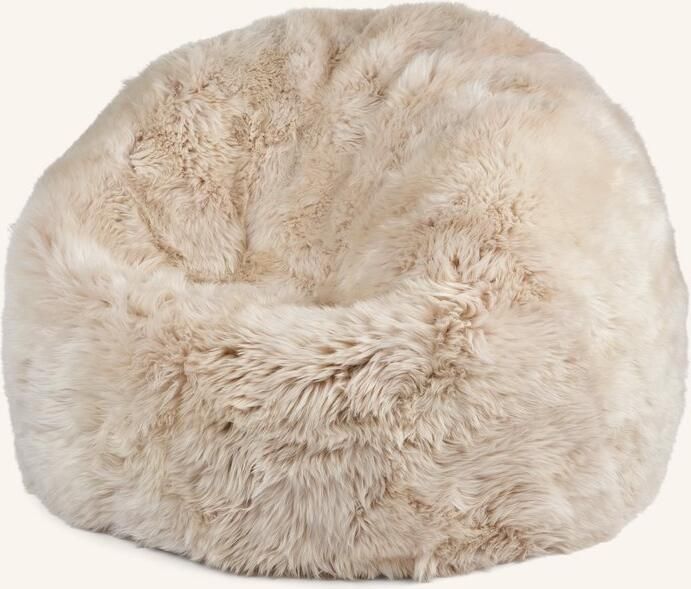 LivingLux Zitzak 73 x 74 cm New Zealand Schapenvacht Lichtgrijs - Foto 7