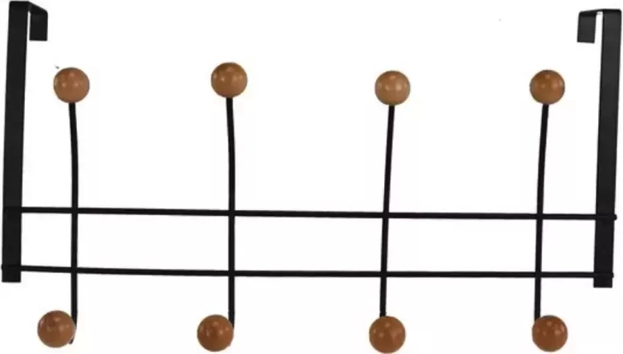 Naturn Living ™ Deurkapstok RVS met 8 haken Deurhaak Deurhanger Kapstok deur kapstok Ophanghaak Ophangrek Mat zwart