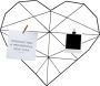 Naturn Living Metalen Hartvormig Fotorek Foto Wandrek Industrieel Kaartenrek Memobord Wanddecoratie Fotorek metaal Metalen Liefdesmemobord Kaartenhouder Romantisch Fotodisplay Uniek Valentijnsgeschenk Foto Organizer Mat Zwart - Thumbnail 1