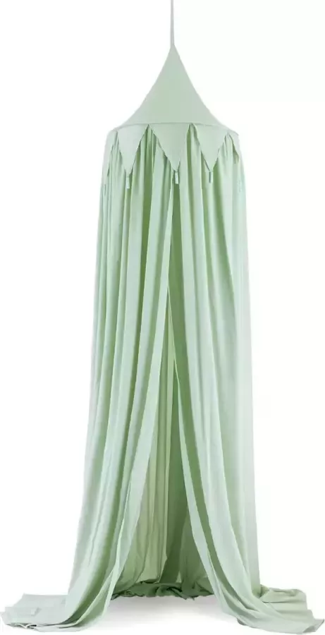 Navaris bedhemel voor kinderbed Klamboe kinderkamer voor jongens en meisjes 240 x 50 cm inclusief montagemateriaal Muggennet in mintgroen