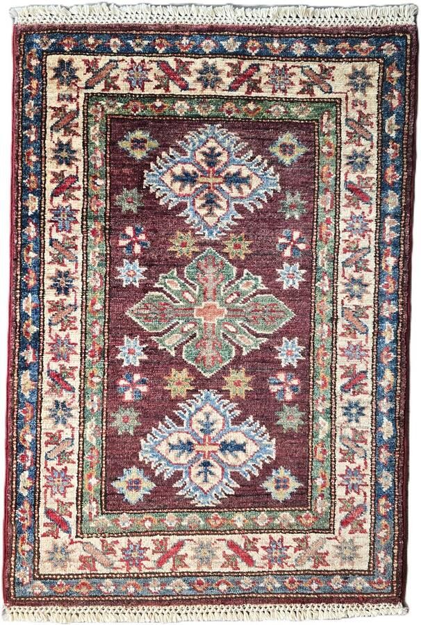 Nazaritapijten.com Afghaanse Oosterse Tapijt Super Kazak Tapijt Origineel Authentiek Uniek Vintage x 85 CM Hand Gemaakt 100 % Wol Handgeknoopte Tapijt ID P-531 Nazari Tapijten Schoorl NL