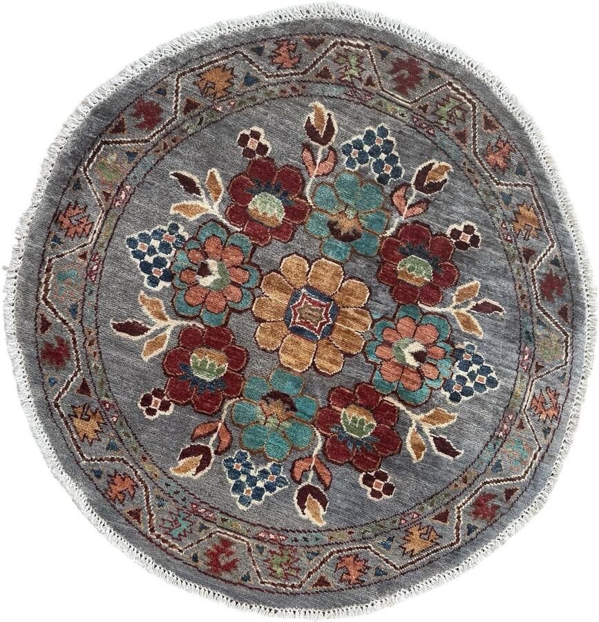 Nazaritapijten.com Handgeknoopt Tapijt Vloerkleed Handgemaakt Afghaanse Oosterse Tapijt (100%) Wol 100x103 CM 1.03 m2