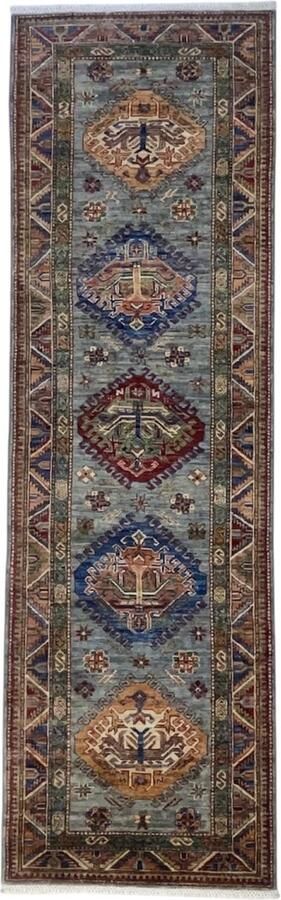 Nazaritapijten.com Kazak Loper Oosterse tapijt Vloerkleden Tapijt Handgeknoopt Tapijt Handgemaakt Tapijt Afghaanse %100 Wol Super Kazak Loper 87 X 287 CM - Foto 2