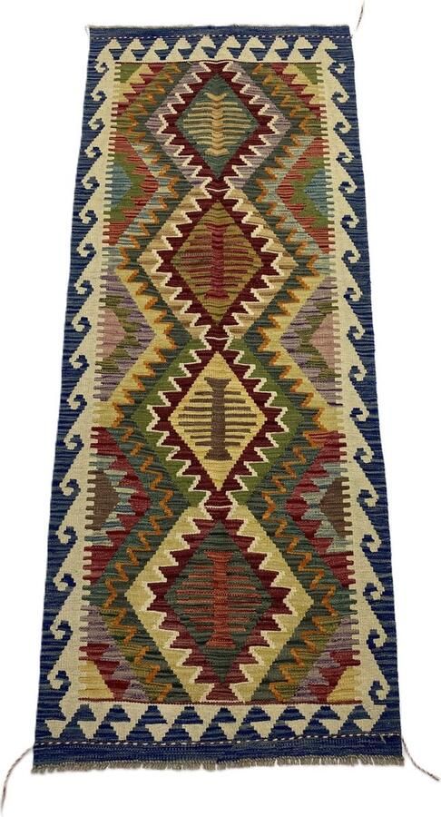 Nazaritapijten.com Afghaanse Kelim Oosterse Kelim Loper Kelim Handgemaakte Kelim Speciaal Cadeau Uniek Cadeau Speciaal Present 100% Wol schaap Wol Handgemaakt Vloerkleed Afmetingen : 0.81 x 205 cm- Kelim ID K-745