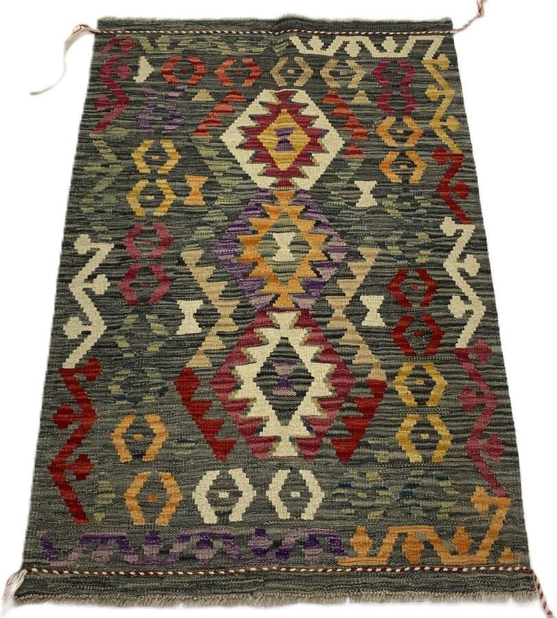 Nazaritapijten.com Kelim Afghaanse Kelim Oosterse Kelim Loper Kelim Handgemaakte Kelim Speciaal Cadeau 100% Wol schaap Wol Handgemaakt Vloerkleed Afmetingen : 0.86 x 127 cm- Kelim ID K-833