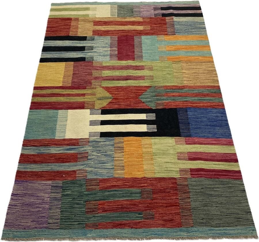 Nazaritapijten.com Afghaanse Kelim Oosterse Kelim Vloerkleden Kelim Handgemaakte Kelim Speciaal Cadeau Uniek Cadeau Speciaal Present 100% Wol schaap Wol Handgemaakt Vloerkleed Afmetingen : 166 x 249 cm- Kelim ID K-749