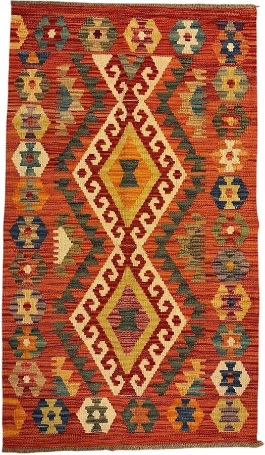 Nazaritapijten.com Kelim Hand Geweven Handgemaakt Kelim Oosterse Hand Gemaakt Handgeweven x 143 CM (100%) Wol Uit Afghanistan