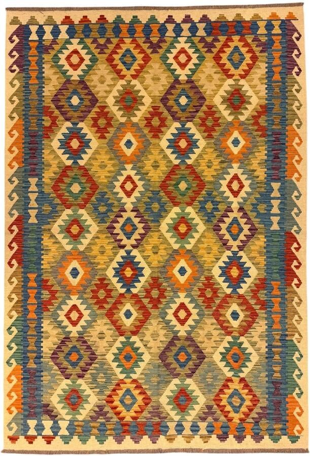 Nazaritapijten.com Kelim Hand Geweven Handgemaakt Kelim Oosterse Hand Gemaakt Handgeweven x 293 CM (100%) Wol Uit Afghanistan