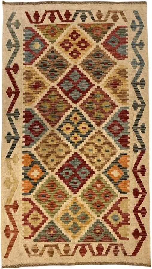 Nazaritapijten.com Kelim Tapijt Vloerkleed Oosterse Handgeweven x 152 CM (100%) Wol Hand Gemaakt kleurstoffen schapenwol