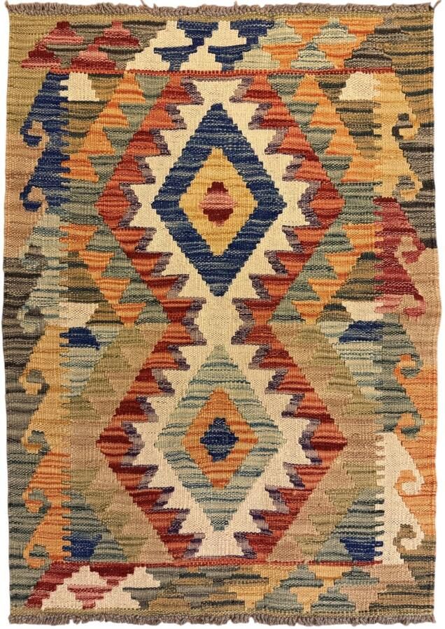 Nazaritapijten.com Kelim Tapijt Vloerkleed Oosterse Handgeweven x 84 CM (100%) Wol kleurstoffen schapenwol