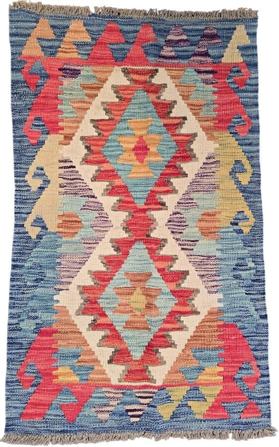 Nazaritapijten.com Oosterse Handgeknoopt Tapijt Vloerkleed Handgemaakt Tapijt Afghaanse Oosterse tapijt %100 Wol Super Kazak 56 X 93 CM - Foto 2