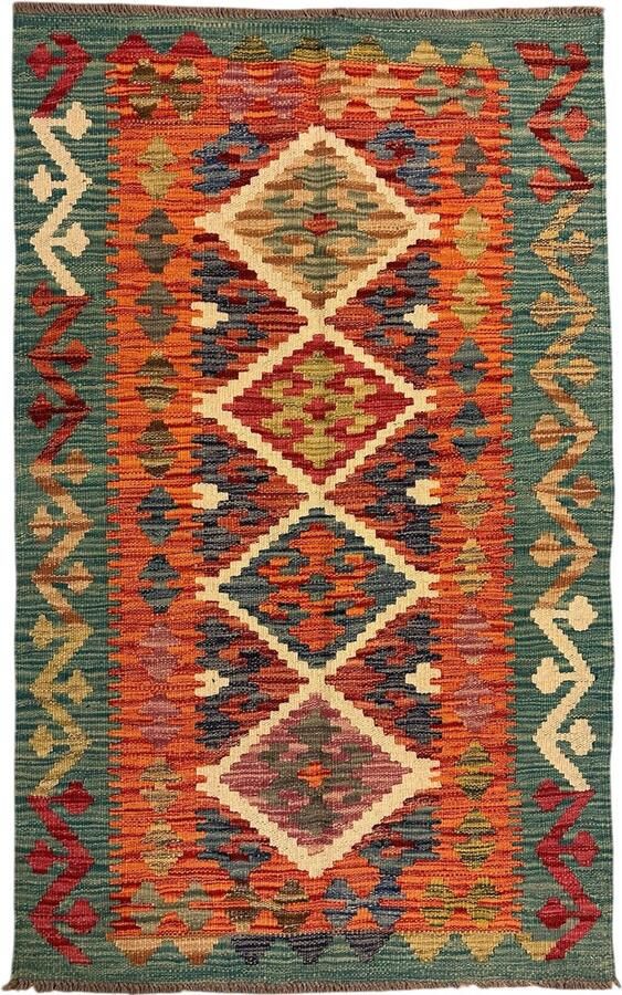 Nazaritapijten.com Tapijt Kelim Hand Geweven Handgemaakt Kelim Oosterse Hand Gemaakt Handgeweven x 128 CM (100%) Wol Uit Afghanistan