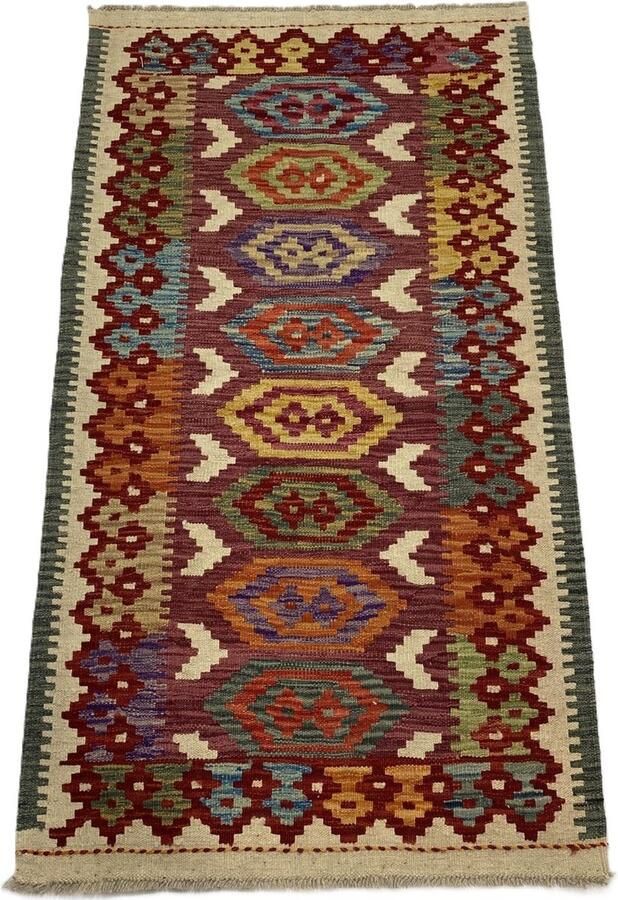 Nazaritapijten.com Tapijt Kelim Vloerkleed Origineel Authentiek Uniek -Vintage Afghaanse Kelim X 148 = 123 m² Hand Gemaakt 100 % Wol handgeweven kelim Tapijt Vloerkleden