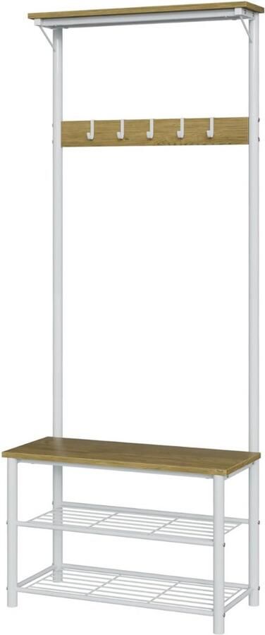 NbyMe Halmeubel met Kapstok Halbank Halkastje