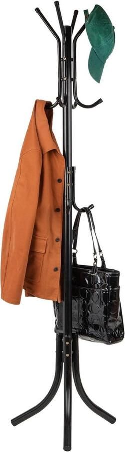 NbyMe Kapstok Staand Garderoberek Kledingrek Haken- Industrieel Zwart