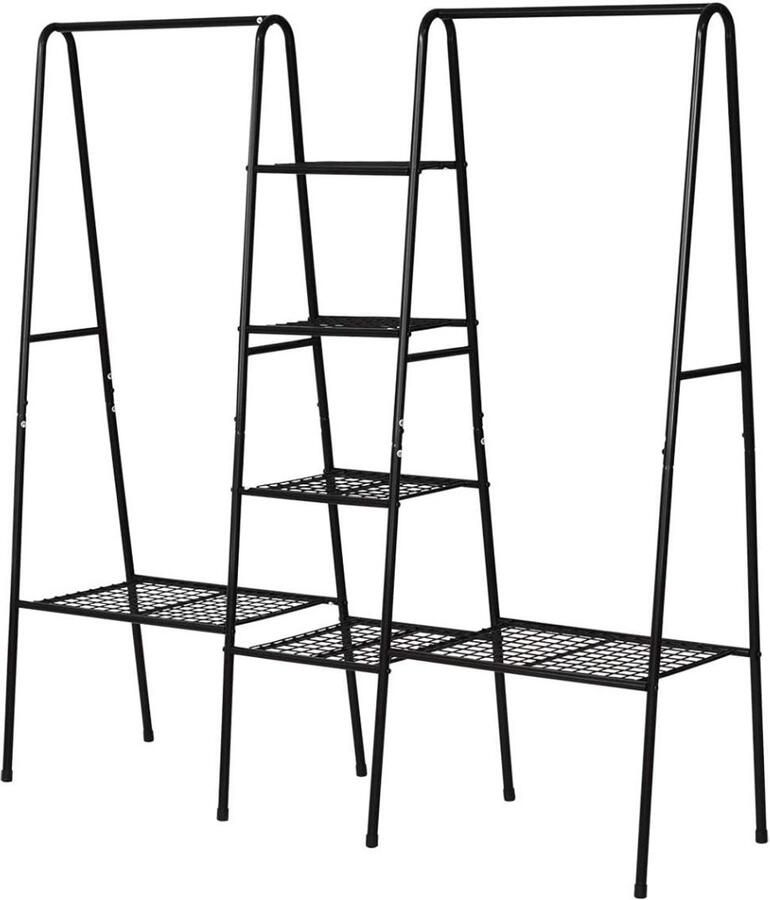 NbyMe Kledingrek Metaal Kledinghangers Dressboy Zwart