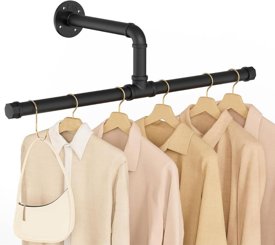 NbyMe Kledingstangen voor aan de Muur Kledingrek Kledingroede