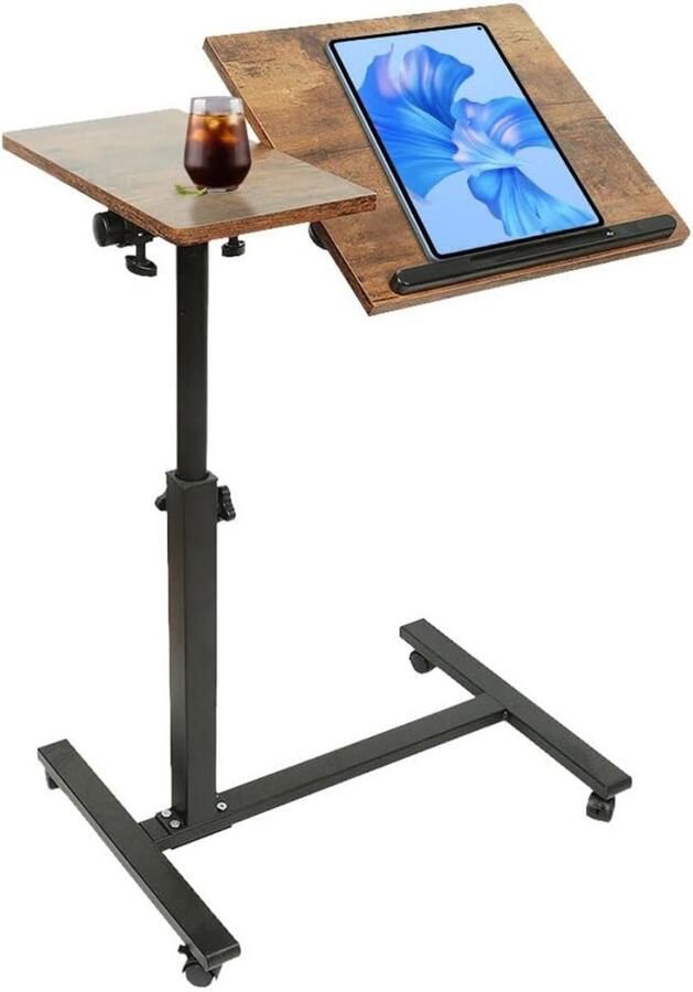 NbyMe Laptoptafel op Wielen Bedtafeltje Bijzettafel