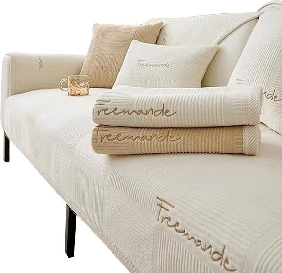 Nee Melk Fleece Sofa Covers Nieuwe Bank Kussen Covers Anti-Slip Bank 1 2 3 13 Zitplaatsen Sofa Covers voor Sectionaal Bank Sofa Slipcovers L Shape Furniture Protector