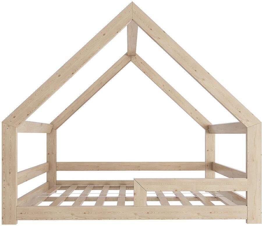 Need Sleep Montessori Kinderbed Huisbed Peuterbed met Uitvalbescherming Naturel Hout 120x200 cm Symmetrisch - Foto 2