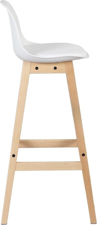 Neos Néos Barkrukken Set van 2 Wit Plastic en Hout 38.5x33cm