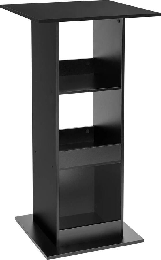 Neos Néos Bartafel Bistro Tafel 3 Planken MDF en Metaal Zwart 60x60x112cm