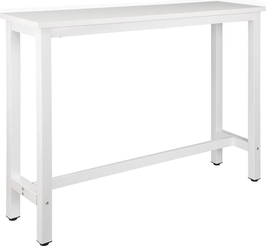 Neos Néos Bartafel Met Voetensteun Hout en Metaal Wit 140x40x100cm