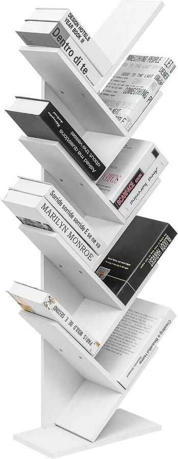 Neos Néos Boekenrek Opbergkast 8 Niveaus MDF Wit 40x20x127cm