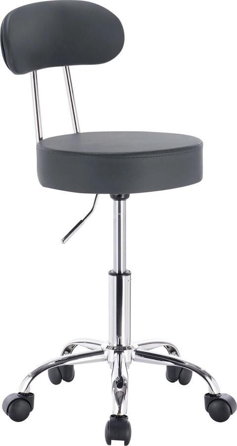 Neos Néos Bureaustoel Draaibaar Verstelbaar Kunstleer en Metaal Grijs 47-59cm