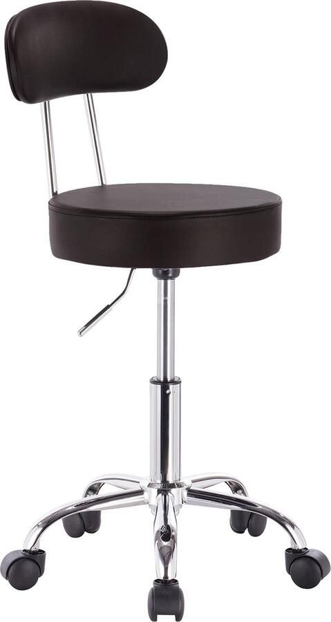 Neos Néos Bureaustoel Draaibaar Verstelbaar Kunstleer en Metaal Zwart 47-59cm