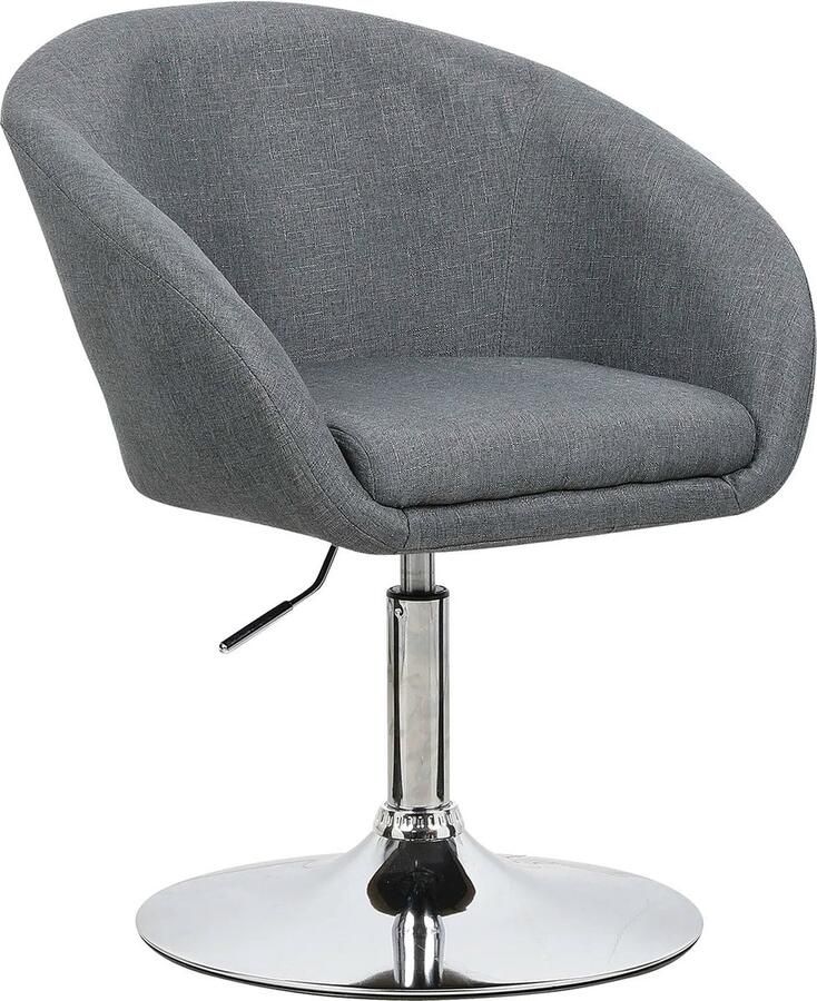 Neos Néos Fauteuil Barstoel Verstelbare Hoogte Draaibaar Linnen Donkergrijs