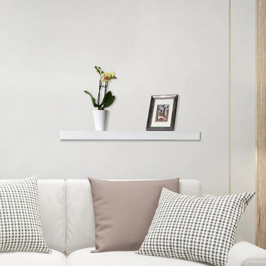 Neos Néos Wandplank – Boekenplank – 3 Stuks Modern – Klasse E1 MDF Wit 80x22.9x3.8cm