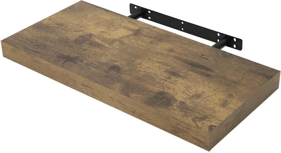 Neos Néos Zwevende Wandplank Boekenplank Klasse E1 MDF Kleur Eikenhout Bruin 40cm - Foto 2