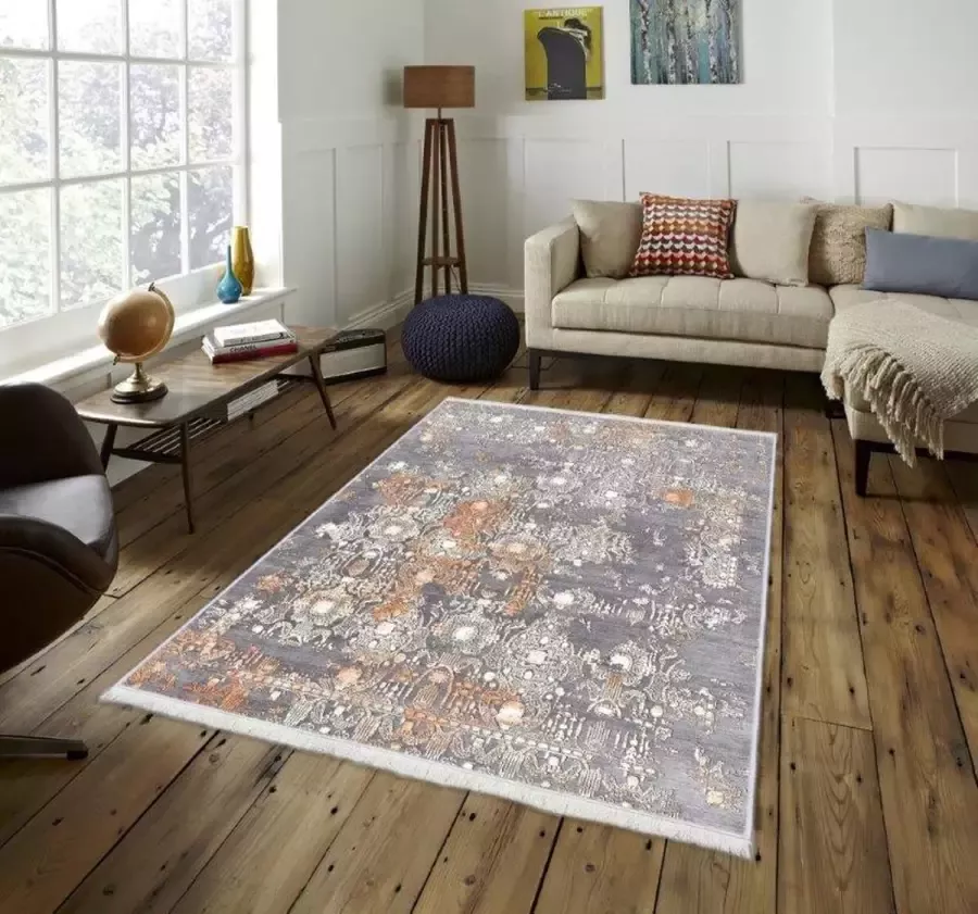 Nerge.be Bamboe Vloerkleed Vintage Woonkamer Slaapkamer en Eetkamer Tapijt Design Bamboe Moderne Tapijten 150x230 cm (Bambu 1026)