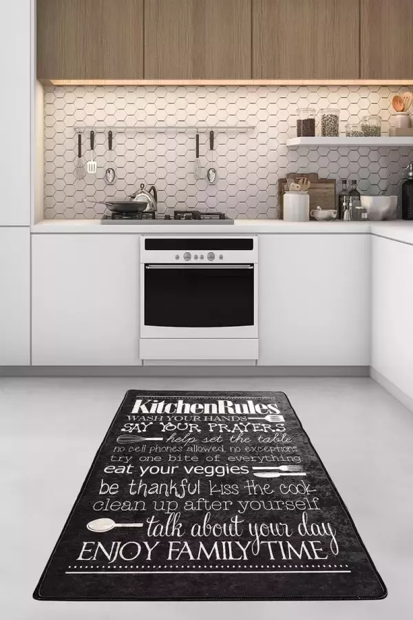 Nerge.be Kitchen Black 80x120 Keukenmatten