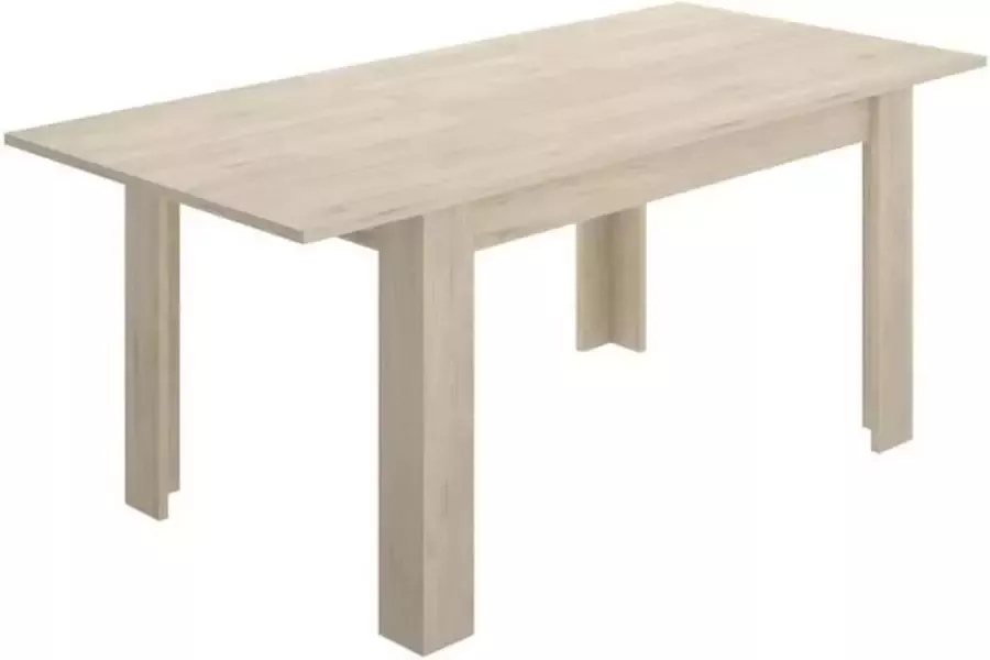 NESS Complete eetkamer met buffetkast + vitrinekast + tafel Melamine Hout en wit decor - Foto 2