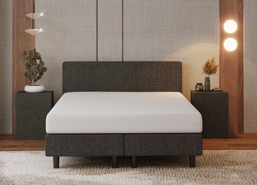 Nessa 140x200 Boxspring Bjorn Antraciet Inclusief Pocketvering matras