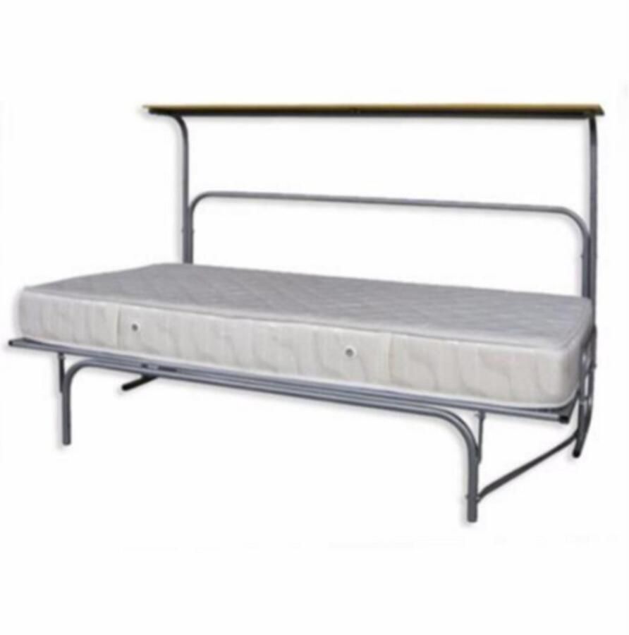 Nessa 140x200 Opklapbed met dwarsgespannen spiraalbodem Inclusief Matras - Foto 2