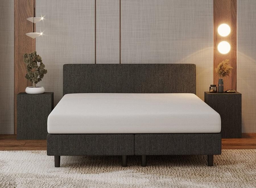 Nessa 160x200 Boxspring Bjorn Antraciet Inclusief Pocketvering matras