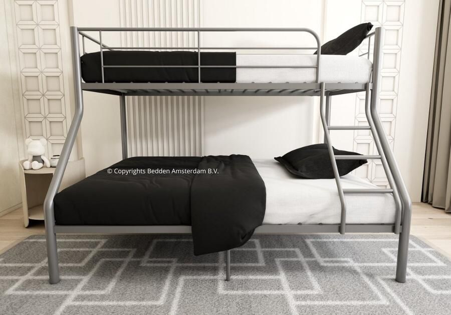 Nessa 3 Persoons Stapelbed Triobed Metaal 90x200 140x200