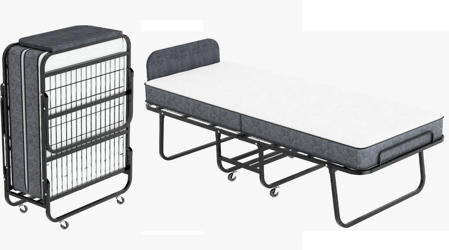 Nessa 120x200 Vouwbed Logeerbed met Koudschuim HR45 14 cm Matras - Foto 2