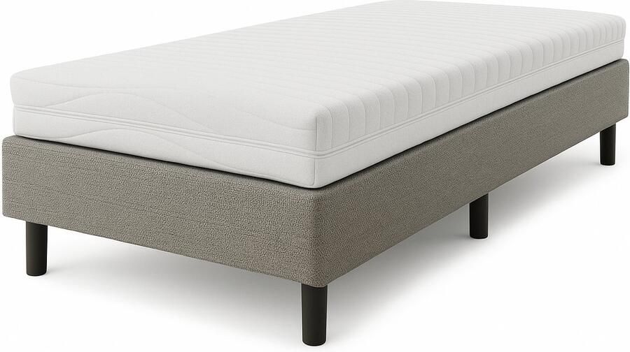 Nessa 80x190 Boxspring Furkan Grijs Inclusief Matras