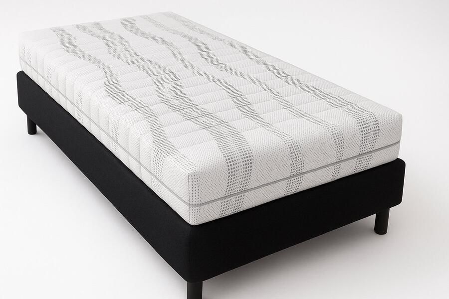 Nessa 90x200 Boxspring Furkan Zwart Inclusief Pocketvering Matras