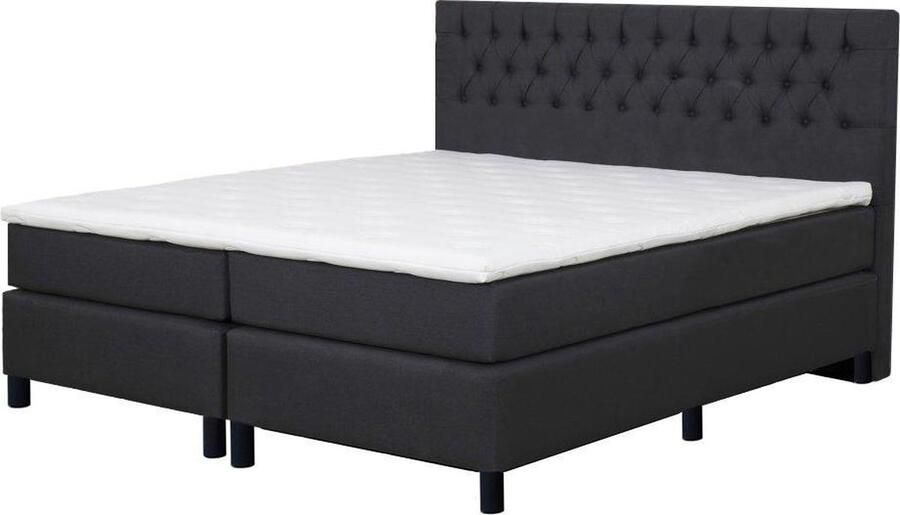 Bed4less Boxspringset Vienna 160x200 cm met Bonellvering matras + topdekmatras