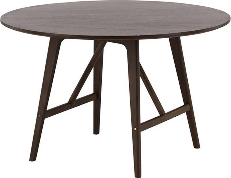 Nest living Esra Ronde Eettafel Donkerbruin Hout Japandi Klein Ronde Eetkamertafel Keukentafel Ø100 cm