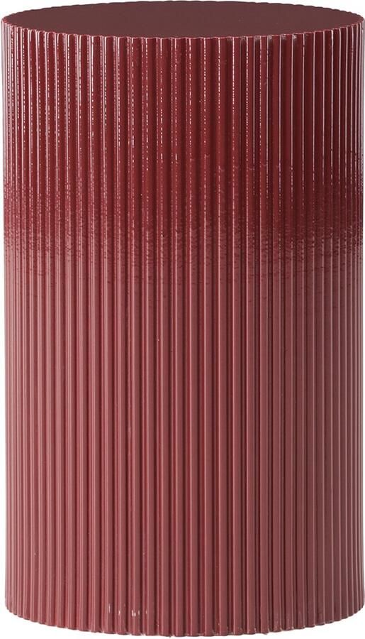 Nest living Asa Houten Bijzettafel Bordeaux Rood Rond Design Ø 31 cm