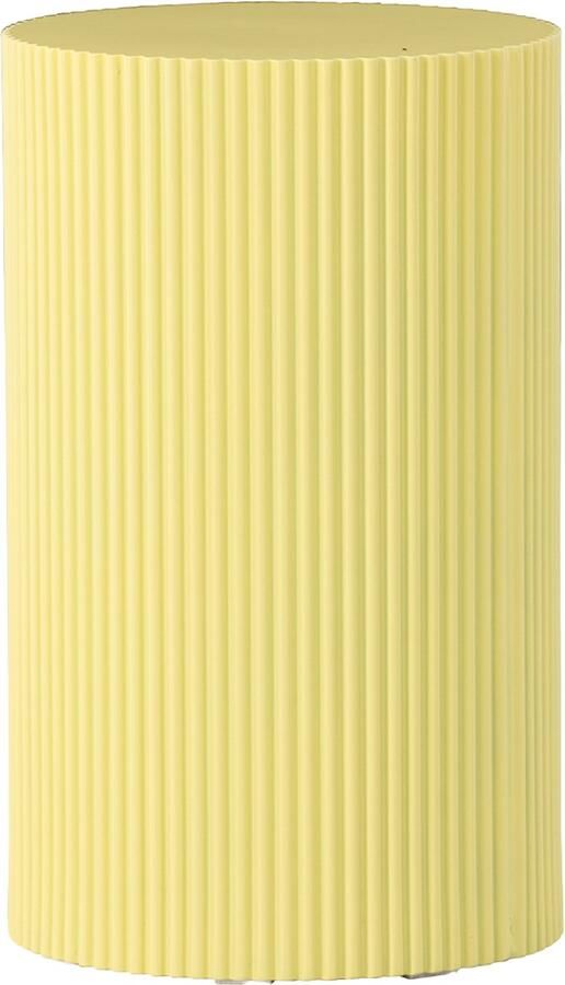 Nest living Asa Houten Bijzettafel Geel Rond Design -Ø 31 cm